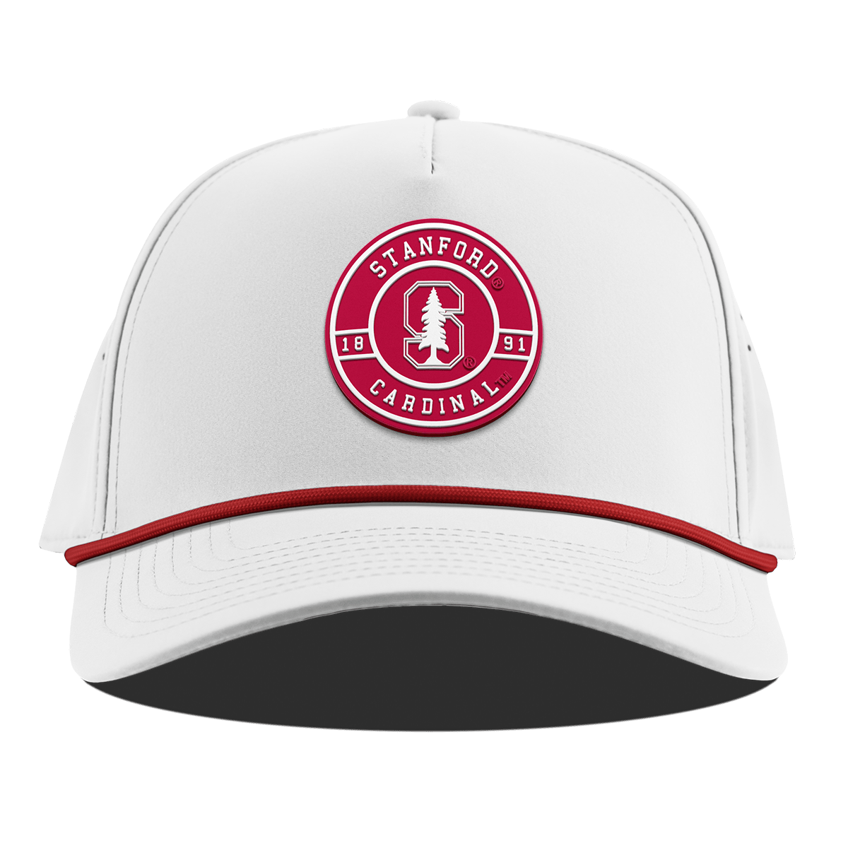Stanford University "Stanford Seal" Curved 5 Panel Rope White + Red Rope