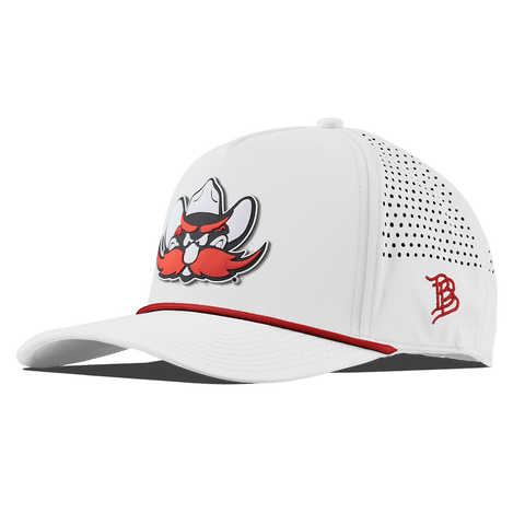Texas Tech University "Texas Tech Raider" Curved 5 Panel Rope White + Red Rope