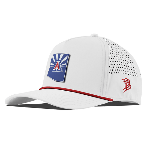 University of Arizona "The Tucson" Curved 5 Panel Rope White + Red Rope