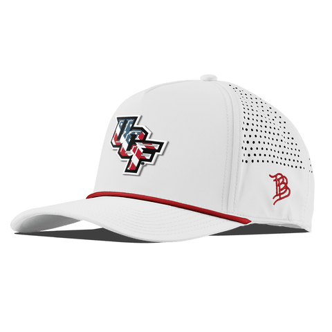 University of Central Florida "UCF Stars & Stripes" Curved 5 Panel Rope White + Red Rope