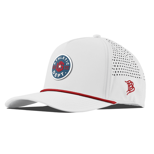US Athletic Curved 5 Panel Rope White + Red Rope