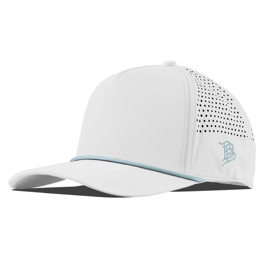 Bare Curved 5 Panel Rope White + Sky Blue Rope