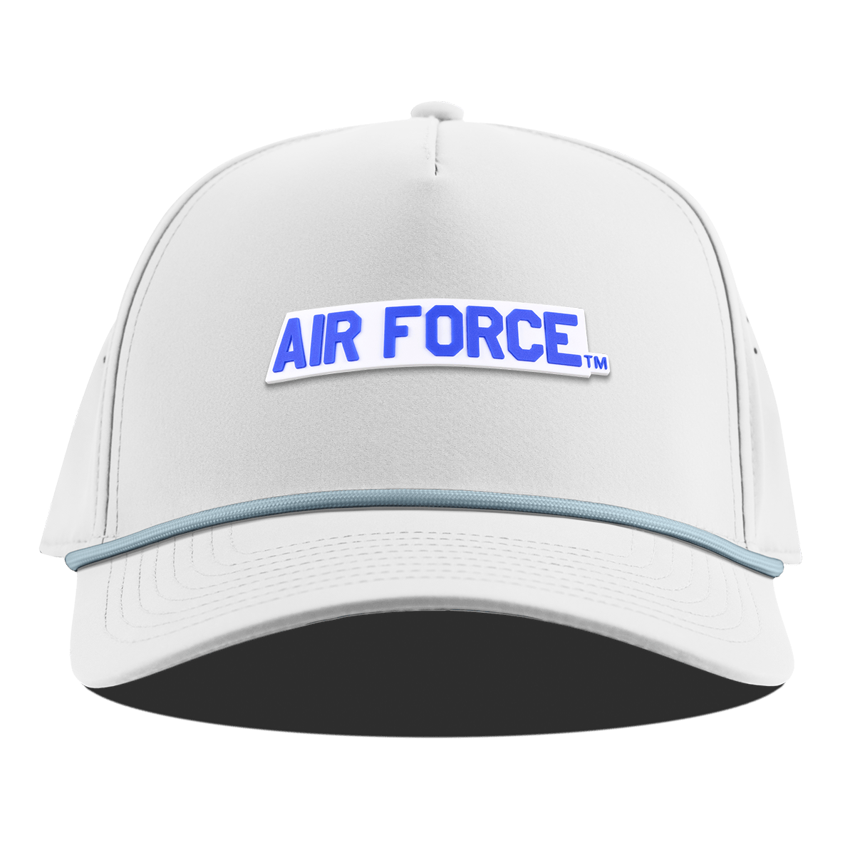 Air Force "Air Force Academy" Curved 5 Panel Rope White + Sky Blue Rope