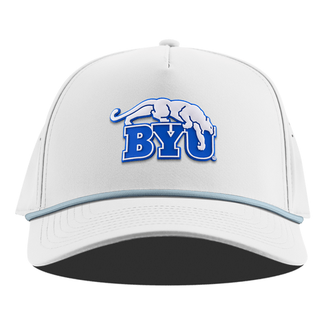BYU "BYU Cougars" Curved 5 Panel Rope White + Sky Blue Rope