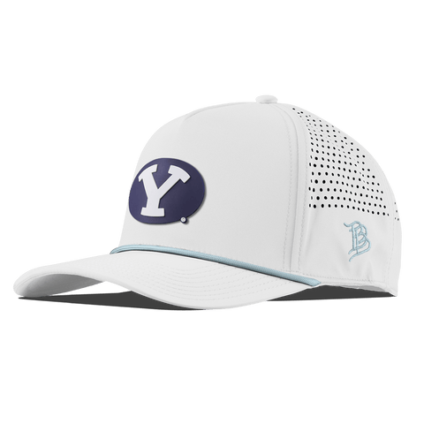 BYU "Brigham Young PVC" Curved 5 Panel Rope White + Sky Blue Rope