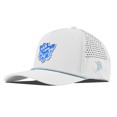 BYU "Cosmo The Cougar" Curved 5 Panel Rope White + Sky Blue Rope
