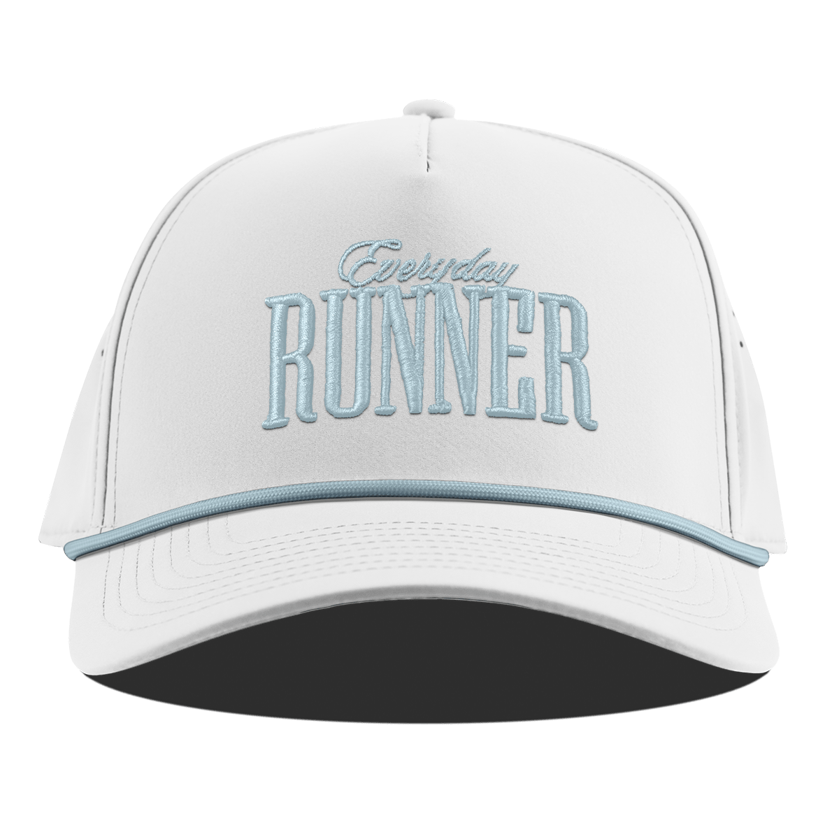 Everyday Runner Curved 5 Panel Rope White + Sky Blue Rope