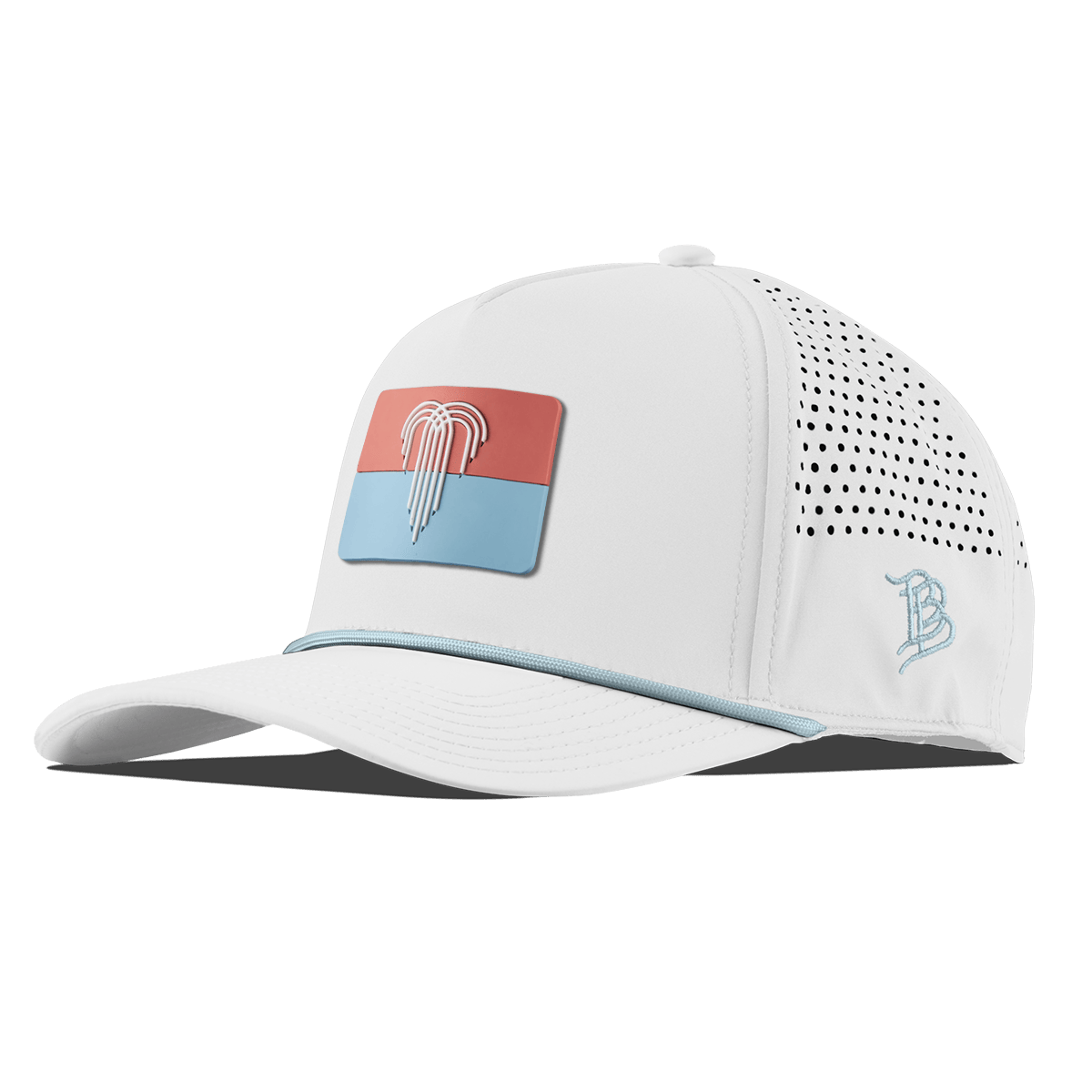 Kansas City Flag Curved 5 Panel Rope White + Sky Blue Rope