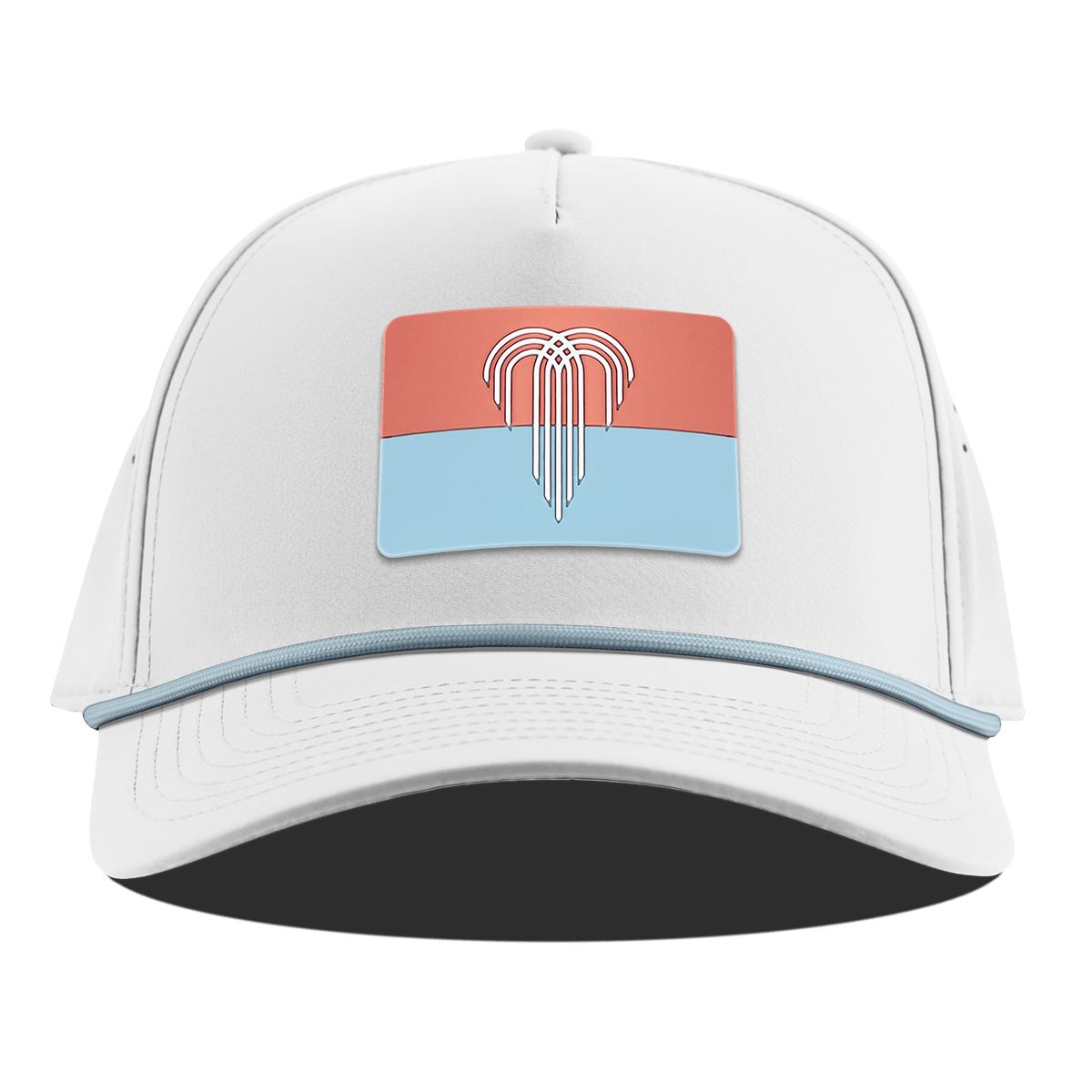 Kansas City Flag Curved 5 Panel Rope White + Sky Blue Rope