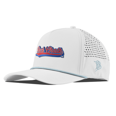 University of Kansas KU "Rock Chalk Red and Blue Script" Curved 5 Panel Rope