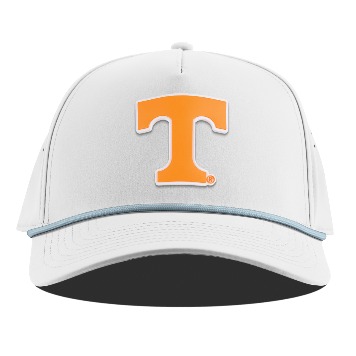University of Tennessee "Tennessee Block" Curved 5 Panel Rope White + Sky Blue Rope