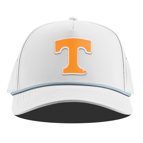 University of Tennessee "Tennessee Block" Curved 5 Panel Rope White + Sky Blue Rope