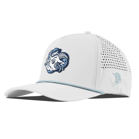 University of North Carolina "UNC Rameses" Curved 5 Panel Rope White + Sky Blue Rope