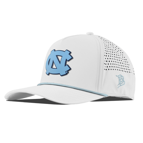 University of North Carolina "UNC Team Logo Carolina Blue" Curved 5 Panel Rope White + Sky Blue Rope