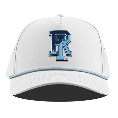 University of Rhode Island "URI Team Logo" Curved 5 Panel Rope White + Sky Blue Rope