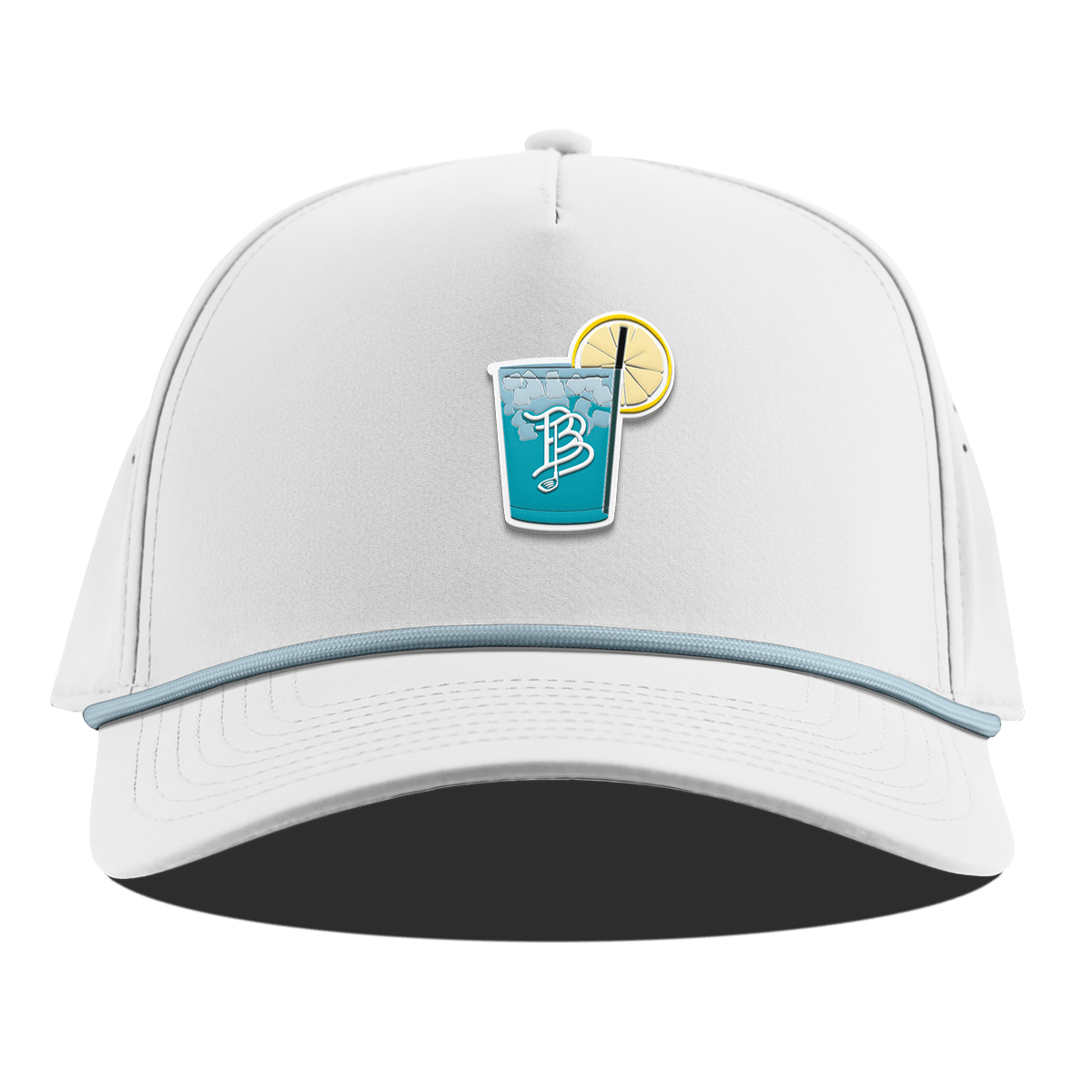 Water Hazard Curved 5 Panel Rope White + Sky Blue Rope