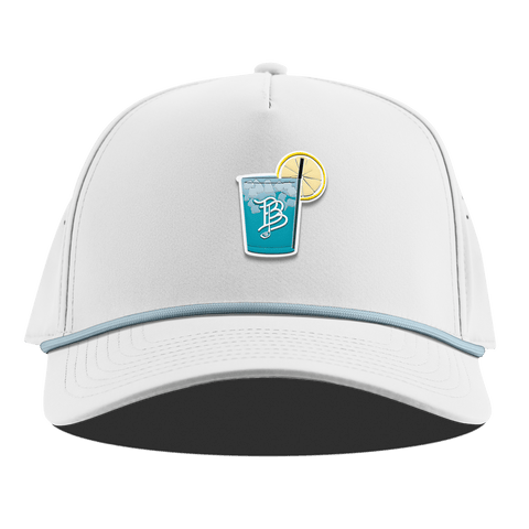 Water Hazard Curved 5 Panel Rope White + Sky Blue Rope
