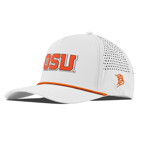 Oregon State University "Oregon State Block" Curved 5 Panel Rope White + Tangerine Rope
