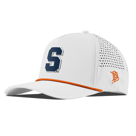 Syracuse University "Syracuse Navy Block" Curved 5 Panel Rope White + Tangerine Rope