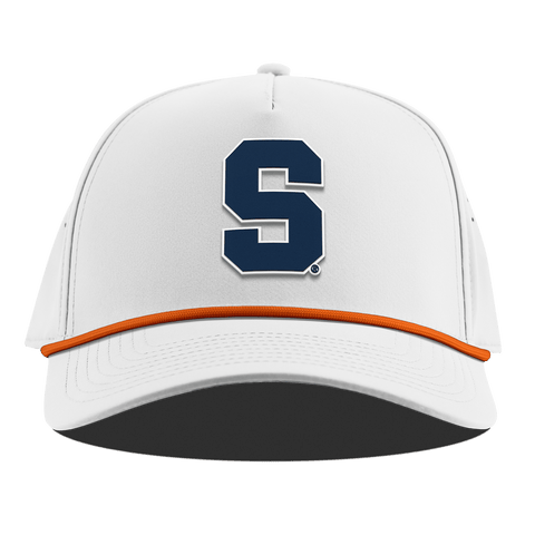Syracuse University "Syracuse Navy Block" Curved 5 Panel Rope White + Tangerine Rope
