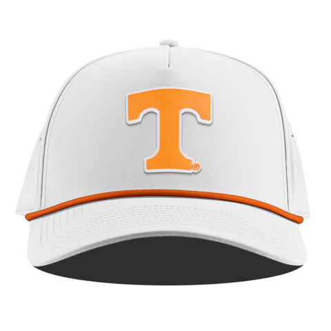 University of Tennessee "Tennessee Block" Curved 5 Panel Rope White + Tangerine Rope