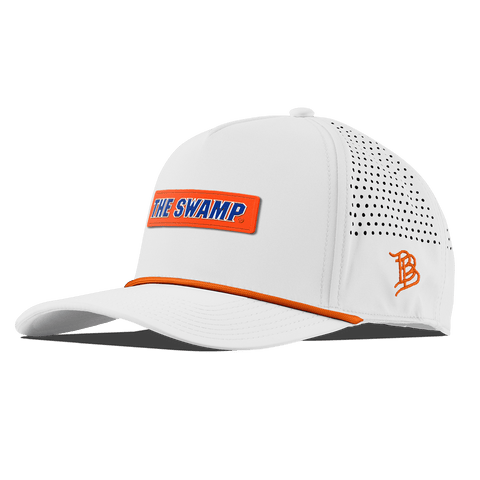 University of Florida "The Swamp" Curved 5 Panel Rope White + Tangerine Rope