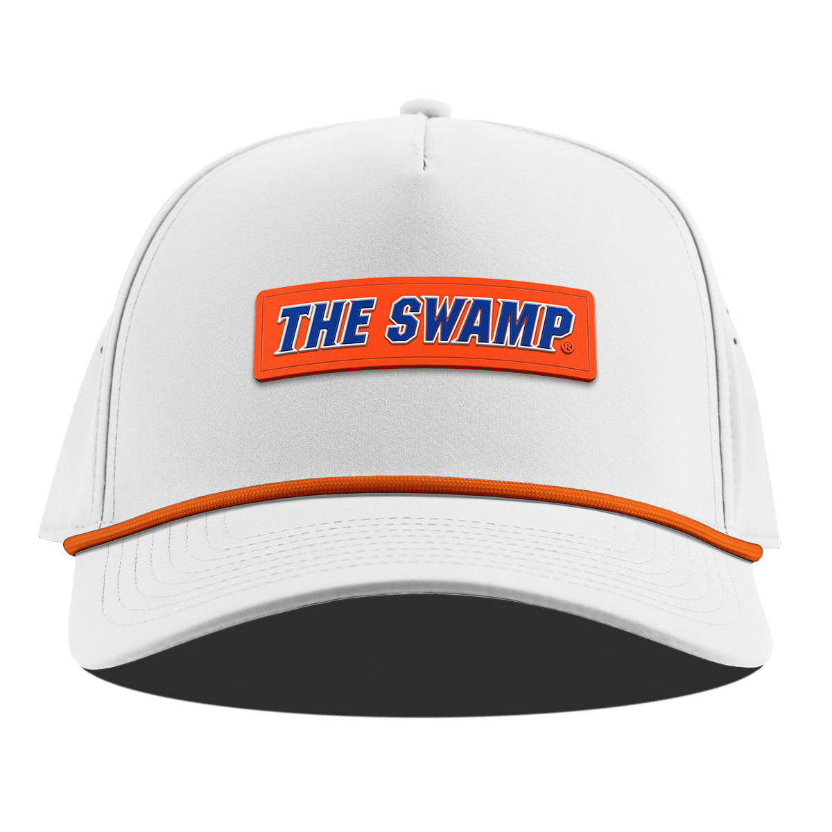 University of Florida "The Swamp" Curved 5 Panel Rope White + Tangerine Rope