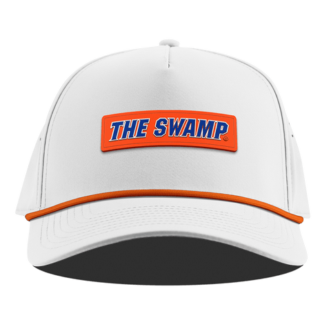 University of Florida "The Swamp" Curved 5 Panel Rope White + Tangerine Rope