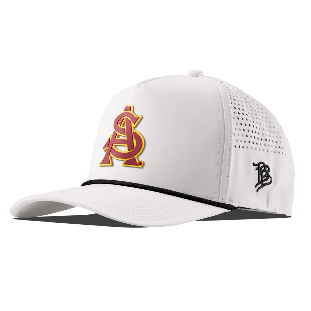 Arizona State University "ASU Baseball and Gold" Curved 5 Panel Rope White