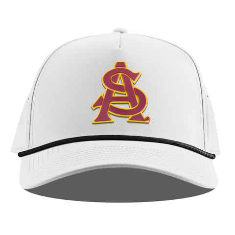 Arizona State University "ASU Baseball and Gold" Curved 5 Panel Rope White