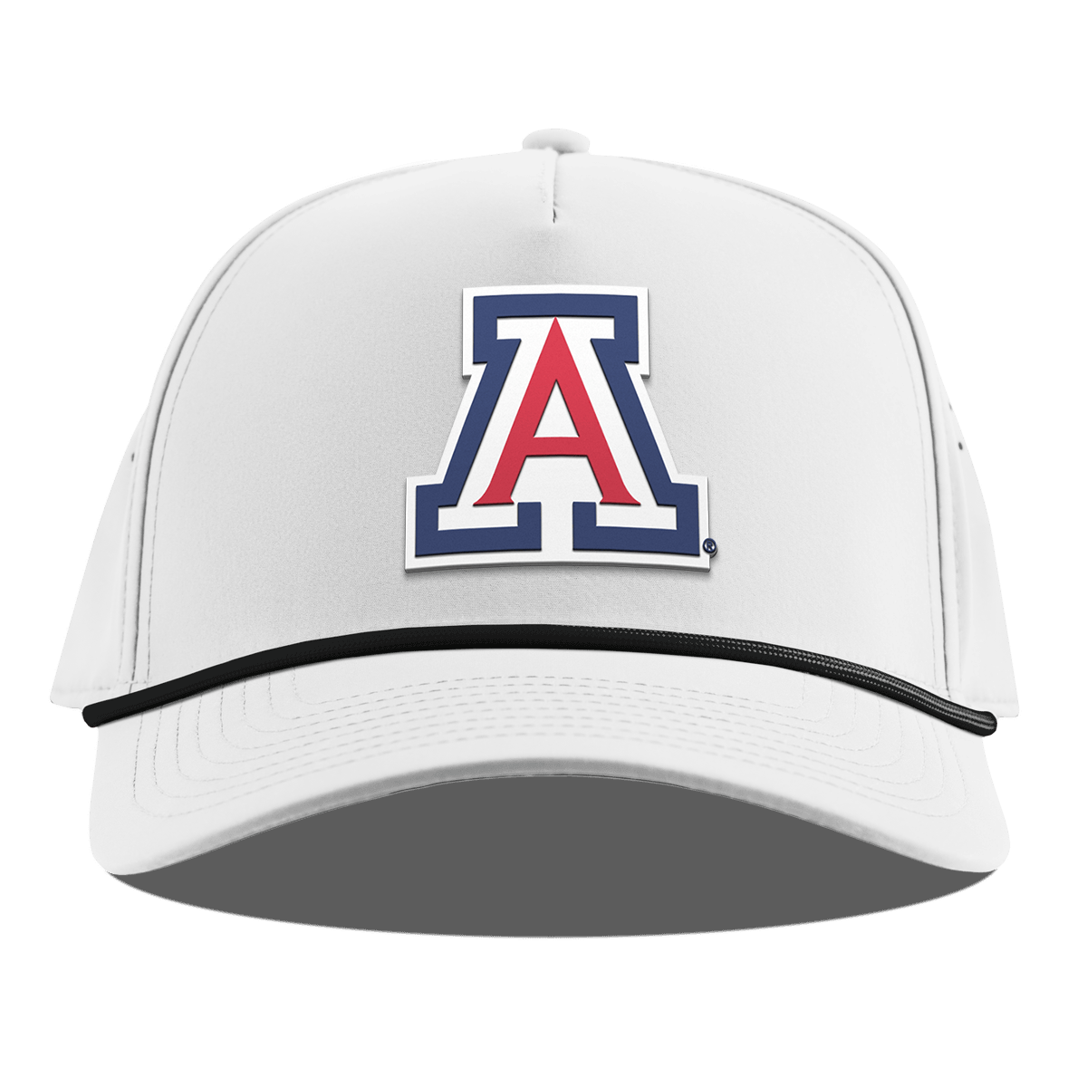 University of Arizona "Arizona Block" Curved 5 Panel Rope White