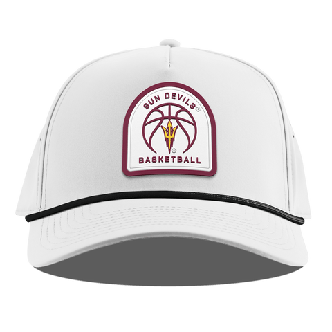 Arizona State University "Arizona State Basketball" Curved 5 Panel Rope White