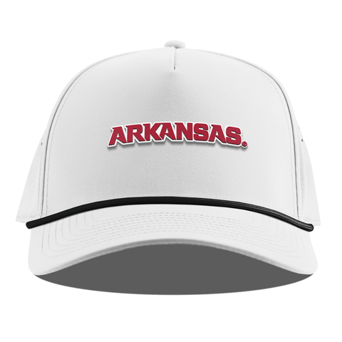 University of Arkansas "Arkansas Block" Curved 5 Panel Rope White