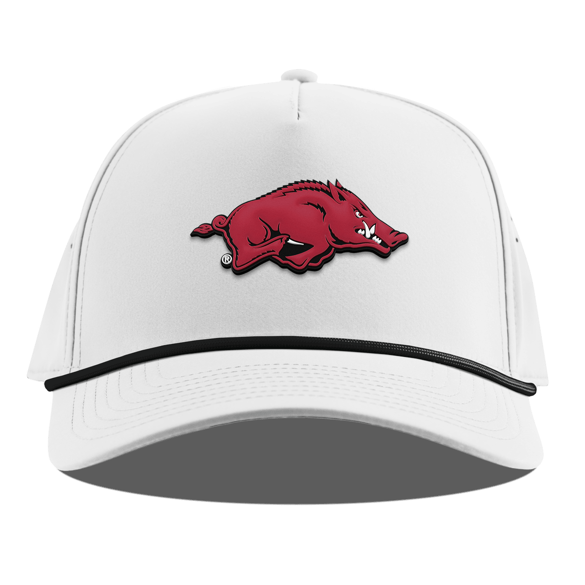 University of Arkansas "Arkansas Team Logo" Curved 5 Panel Rope White