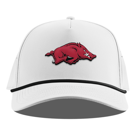 University of Arkansas "Arkansas Team Logo" Curved 5 Panel Rope White