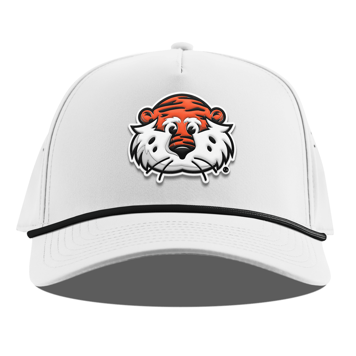 Auburn University "Aubie The Tiger" Curved 5 Panel Rope White