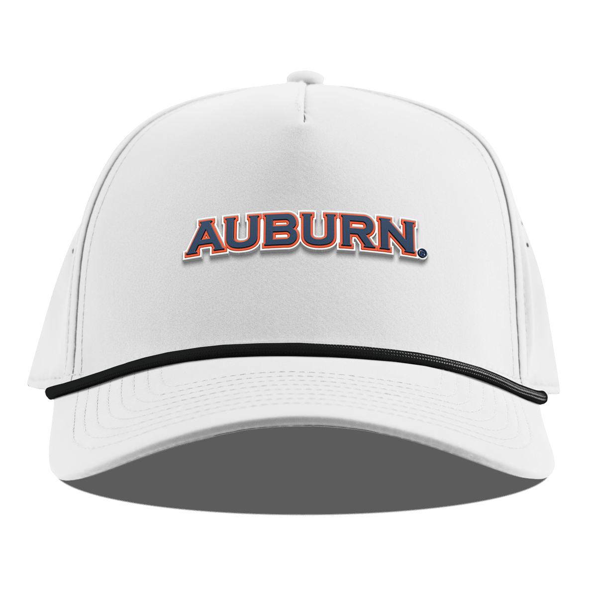 Auburn University "Auburn Block" Curved 5 Panel Rope White