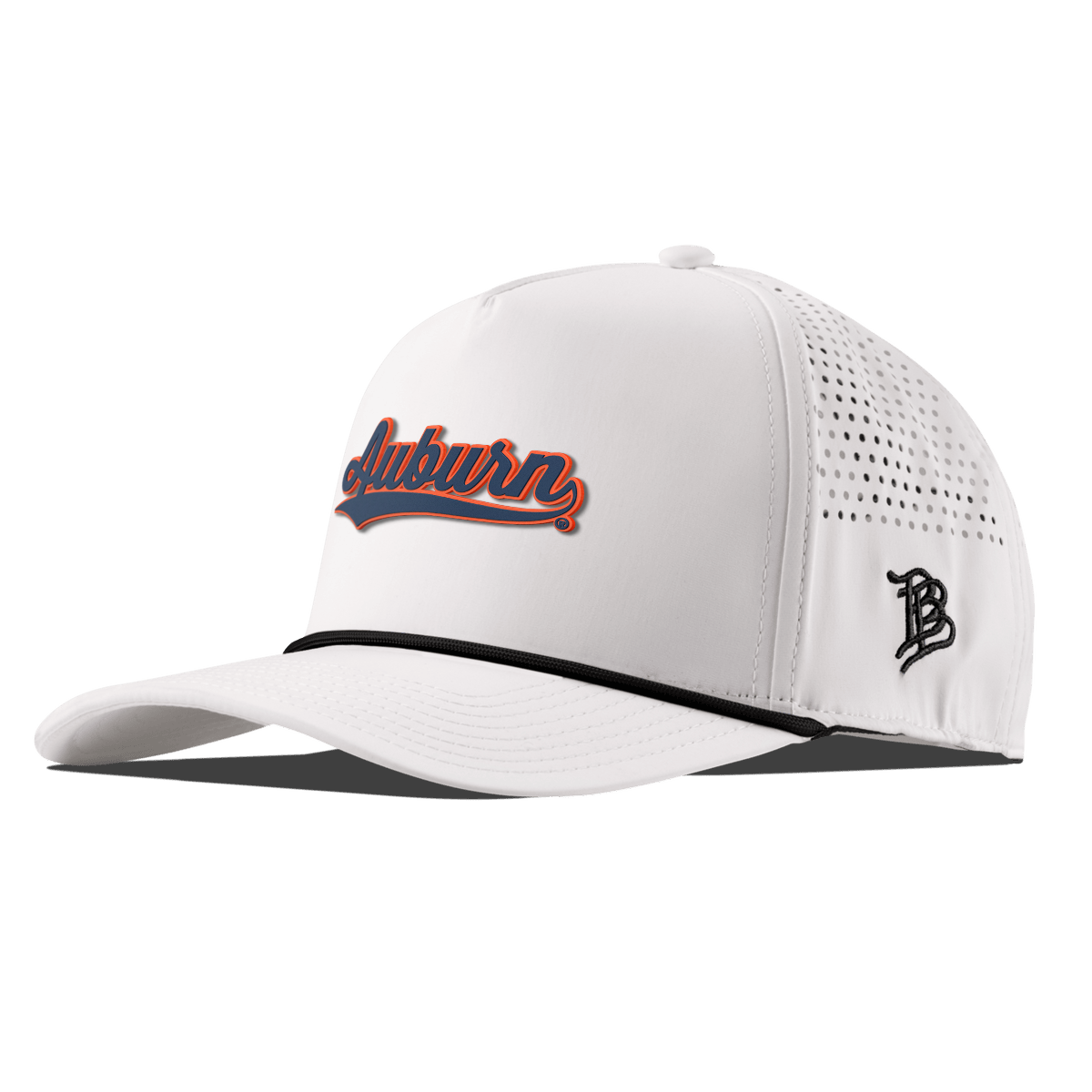 Auburn University "Auburn Script" Curved 5 Panel Rope White