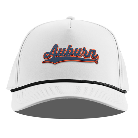 Auburn University "Auburn Script" Curved 5 Panel Rope White
