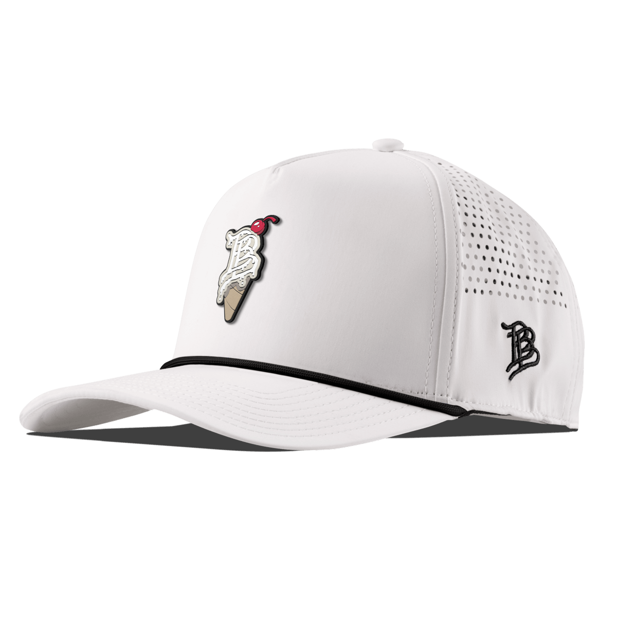 BB Drip Cone Curved 5 Panel Rope White