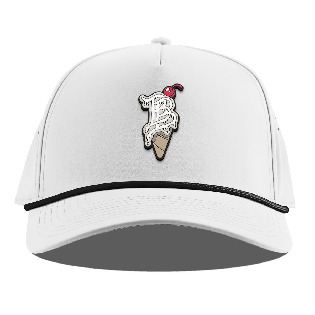 BB Drip Cone Curved 5 Panel Rope White