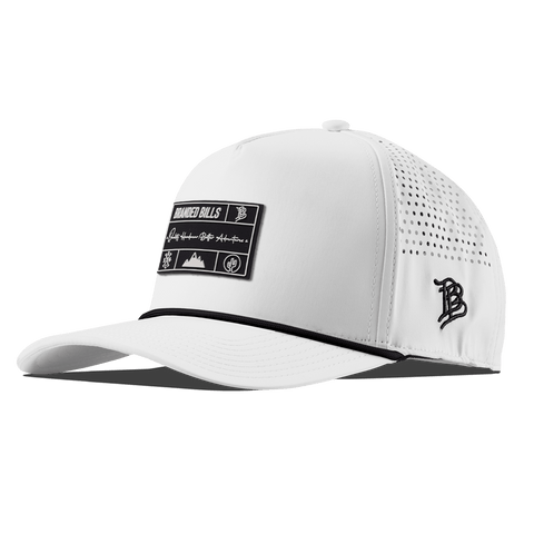 Branded Team Logo PVC Curved 5 Panel Rope White