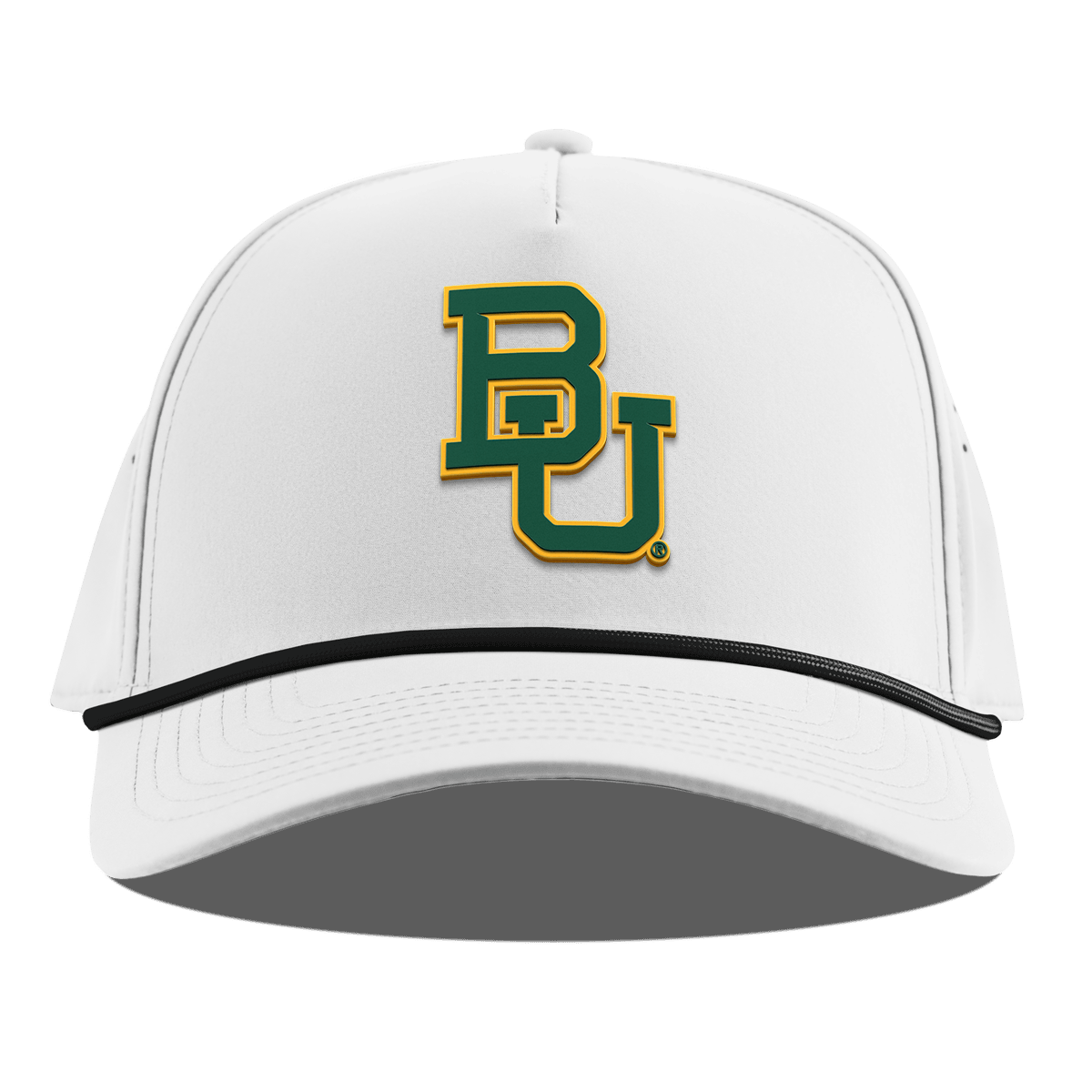 Baylor University "Baylor Team Logo" Curved 5 Panel Rope White
