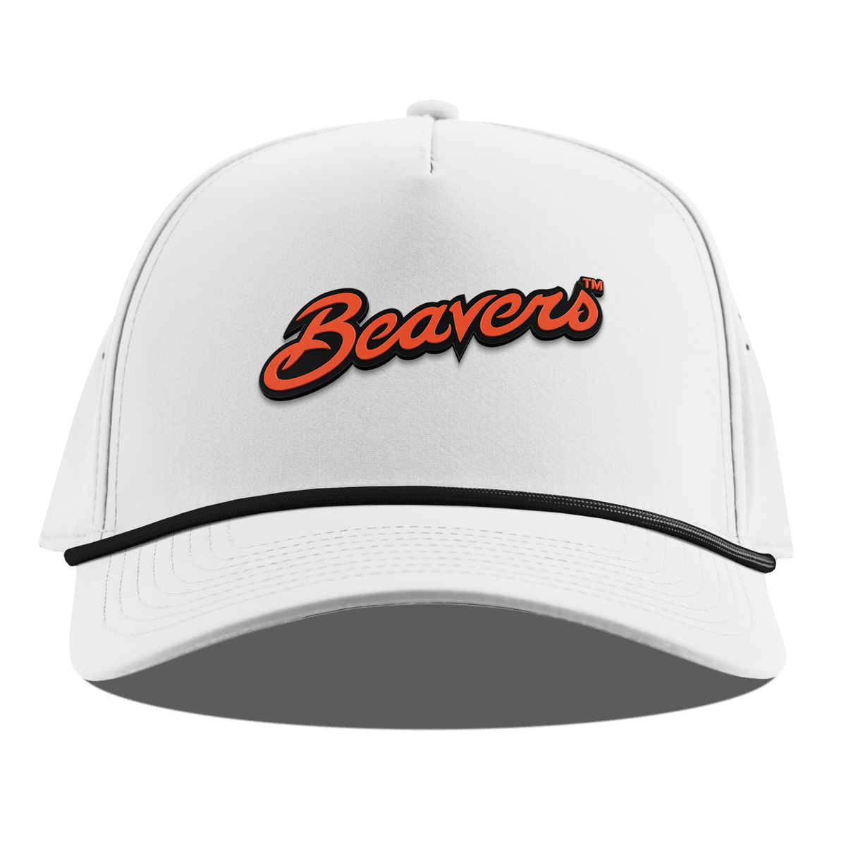 Oregon State University "Beavers Script" Curved 5 Panel Rope White