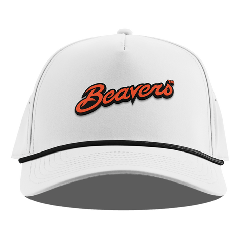 Oregon State University "Beavers Script" Curved 5 Panel Rope White