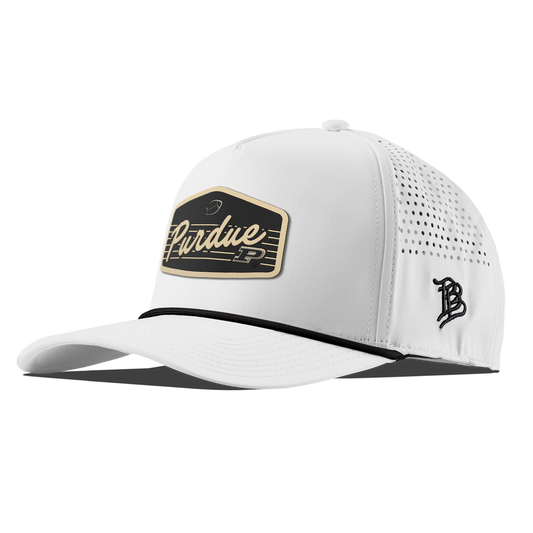 Purdue University "Boilermakers Football" Curved 5 Panel Rope White