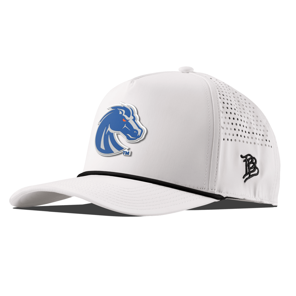 Boise State University "Boise State Broncos Gray" Curved 5 Panel Rope White