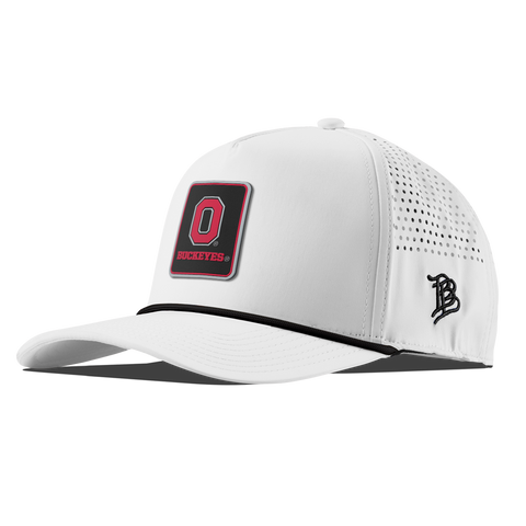 Ohio State University "Buckeyes Badge" Curved 5 Panel Rope White