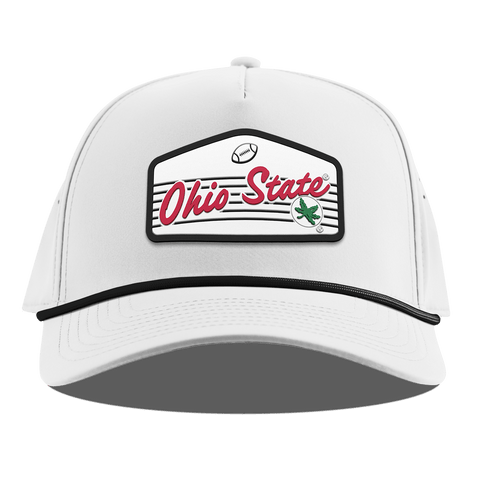 Ohio State University "Buckeyes Football'" Curved 5 Panel Rope White