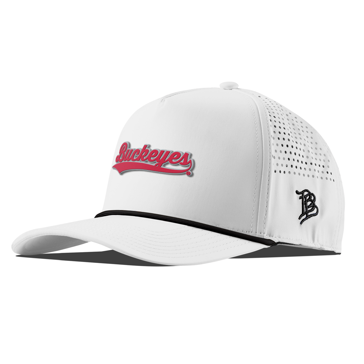 Ohio State University "Buckeyes Script" Curved 5 Panel Rope White